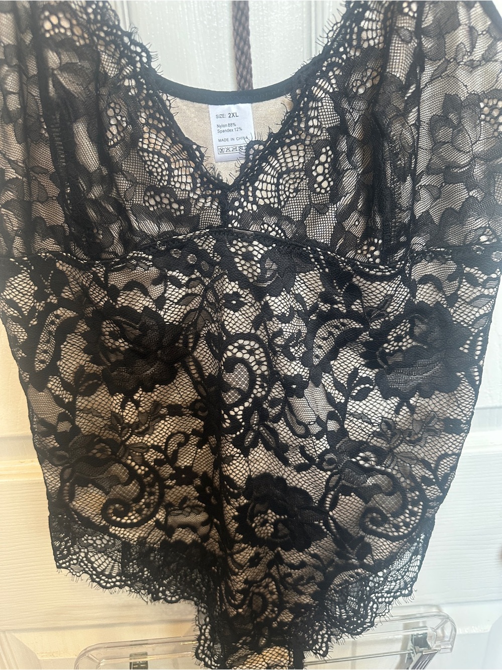 Black Lace Teddy Bodysuit - Women Intimates - Picture 8 of 11